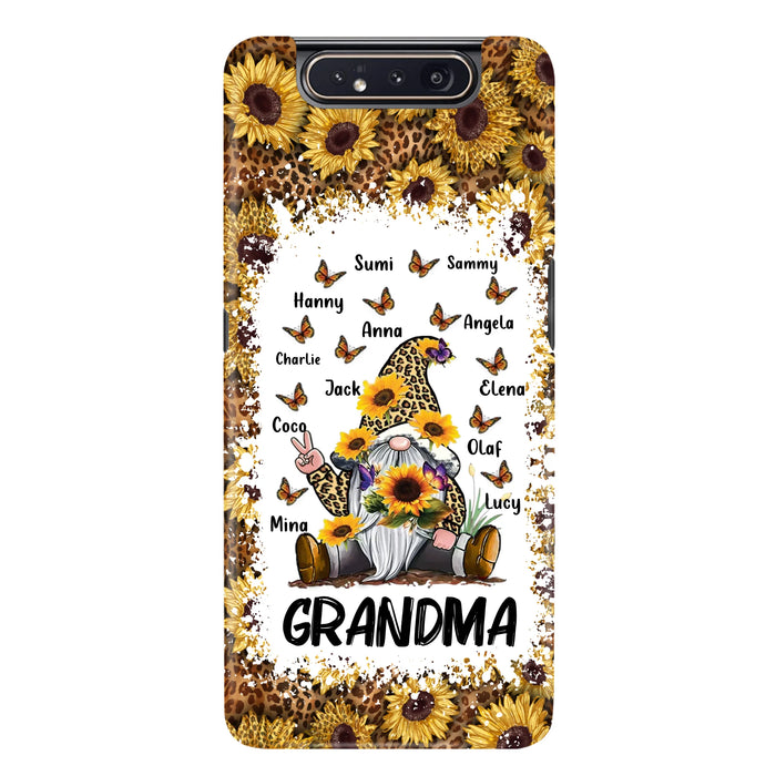 Personalized Sunflower Grandma Phone Case - Gift Idea For Grandma - Up to 12 Kids - Case For iPhone/Samsung