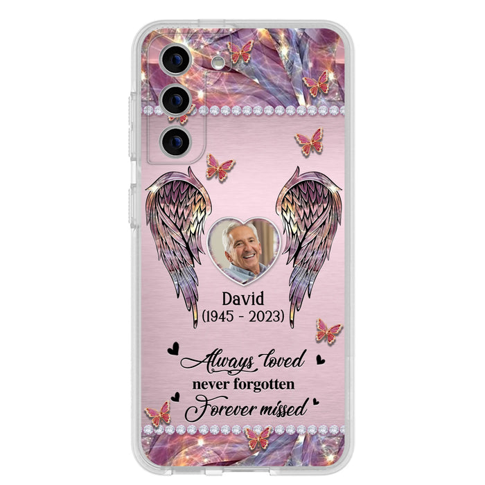 Custom Personalized Memorial Phone Case - Memorial Gift Idea For Family - Case For iPhone/Samsung - Always Loved Never Forgotten Forever Missed