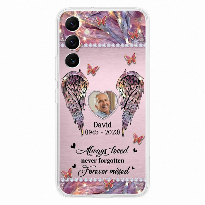 Custom Personalized Memorial Phone Case - Memorial Gift Idea For Family - Case For iPhone/Samsung - Always Loved Never Forgotten Forever Missed