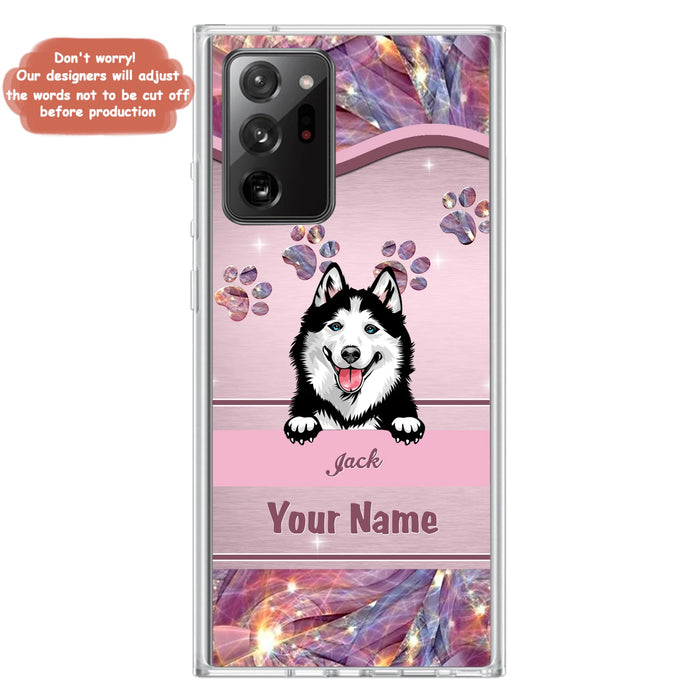 Custom Personalized Dog Phone Case For iPhone And Samsung - Gift Idea For Dog Lover - Up to 3 Dogs