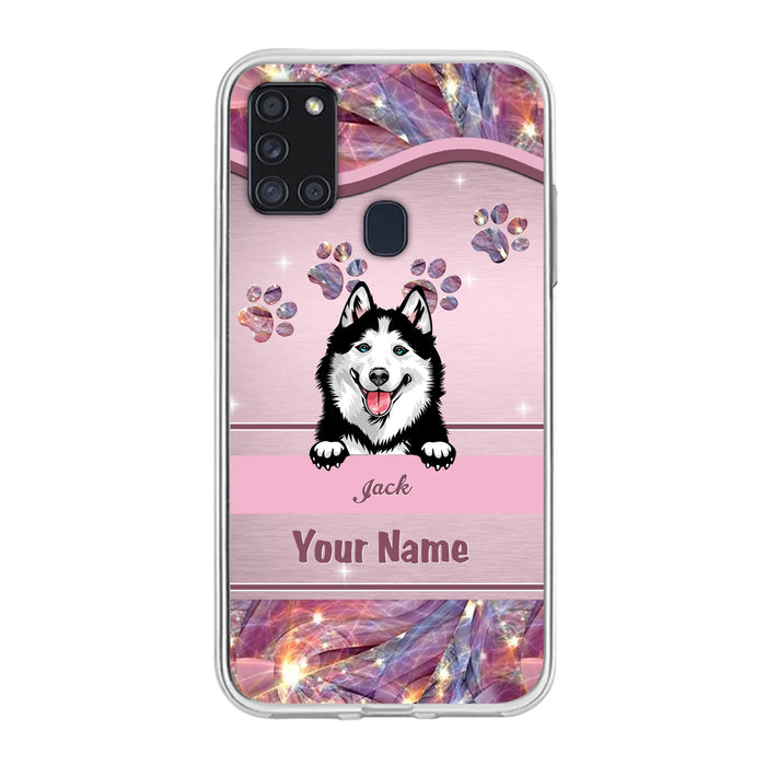 Custom Personalized Dog Phone Case For iPhone And Samsung - Gift Idea For Dog Lover - Up to 3 Dogs
