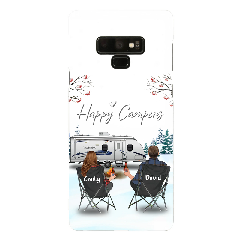 Personalized Camping Phone Case - Gift Idea For Camping Lover/Couple/Family/Friends - Happy Campers - Case For iPhone/Samsung
