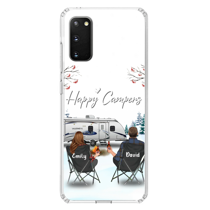 Custom Personalized Camping Phone Case - Gift Idea For Camping Lover/ Couple/ Family/ Friends - Happy Campers - Case For iPhone/Samsung