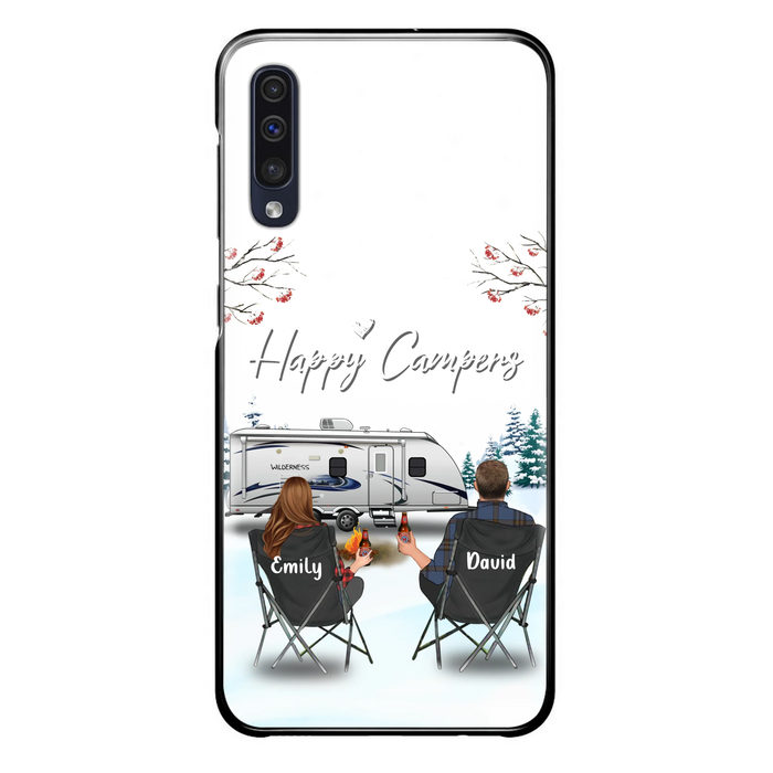 Custom Personalized Camping Phone Case - Gift Idea For Camping Lover/ Couple/ Family/ Friends - Happy Campers - Case For iPhone/Samsung