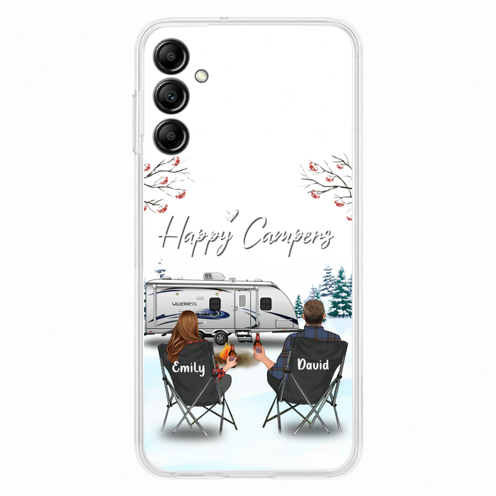 Custom Personalized Camping Phone Case - Gift Idea For Camping Lover/ Couple/ Family/ Friends - Happy Campers - Case For iPhone/Samsung