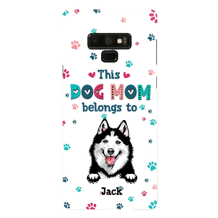 Custom Personalized Dog Phone Case For iPhone And Samsung - Gift Idea For Dog Lover - Up to 6 Dogs - This Dog Mom Belongs To