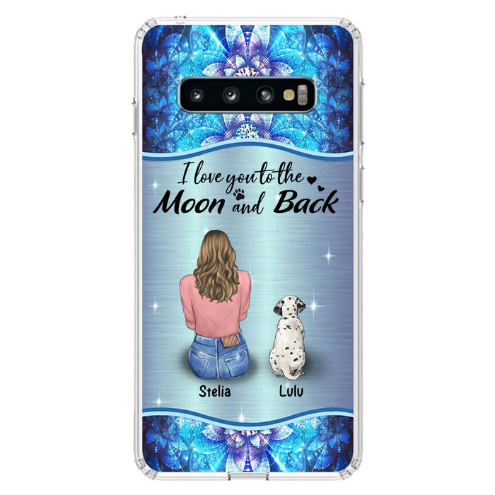 Personalized Dog Mom Phone Case - Up to 4 Dogs - Gift Idea For Dog Owners - I Love You To The Moon And Back - Case For iPhone/Samsung