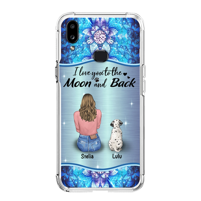 Personalized Dog Mom Phone Case - Up to 4 Dogs - Gift Idea For Dog Owners - I Love You To The Moon And Back - Case For iPhone/Samsung