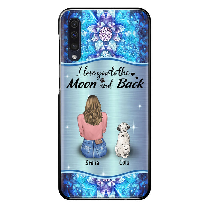 Personalized Dog Mom Phone Case - Up to 4 Dogs - Gift Idea For Dog Owners - I Love You To The Moon And Back - Case For iPhone/Samsung