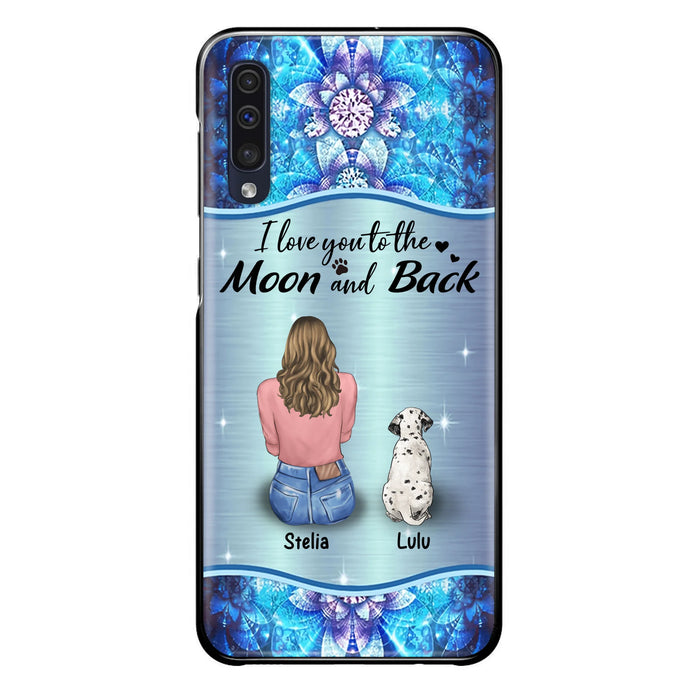 Personalized Dog Mom Phone Case - Up to 4 Dogs - Gift Idea For Dog Owners - I Love You To The Moon And Back - Case For iPhone/Samsung