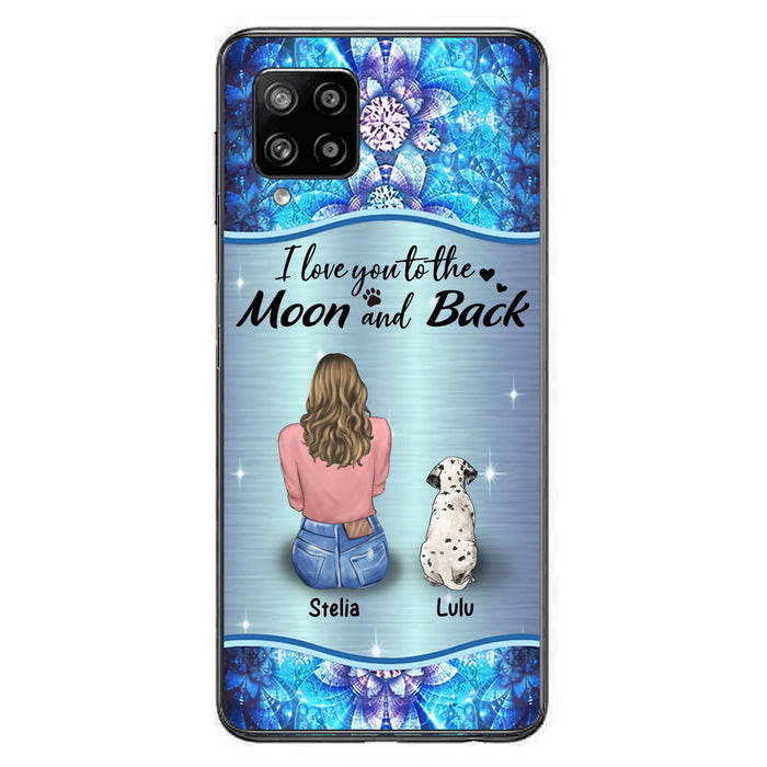 Personalized Dog Mom Phone Case - Up to 4 Dogs - Gift Idea For Dog Owners - I Love You To The Moon And Back - Case For iPhone/Samsung