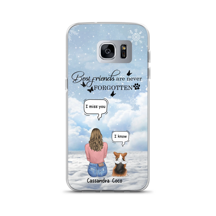 Personalized Memorial Pet Phone Case - Up to 3 Pets - Memorial Gift Idea For Dog/Cat/Rabbits Owners - I Miss You - Case For iPhone/Samsung