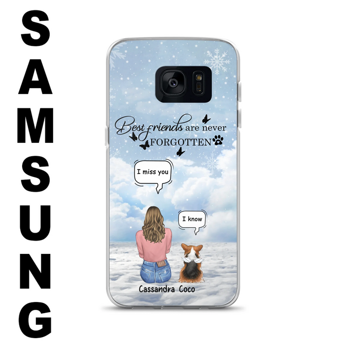 Personalized Memorial Pet Phone Case - Up to 3 Pets - Memorial Gift Idea For Dog/Cat/Rabbits Owners - I Miss You - Case For iPhone/Samsung
