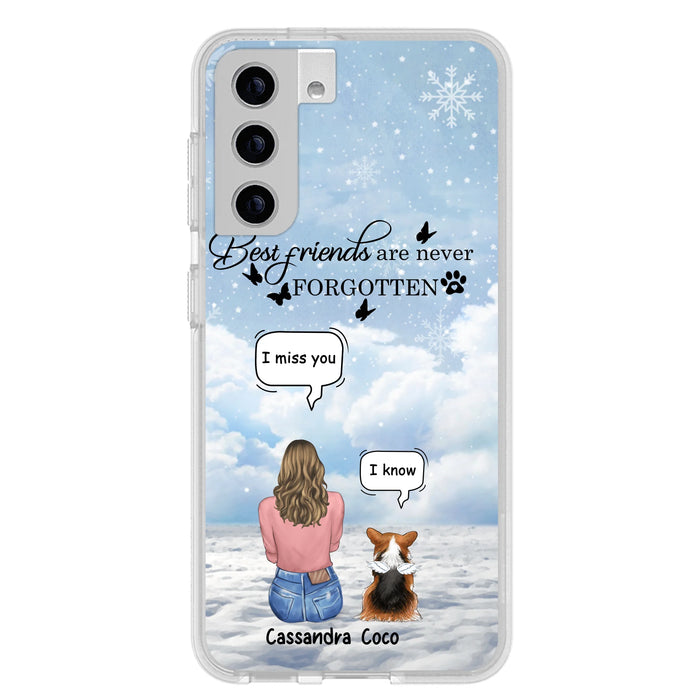 Personalized Memorial Pet Phone Case - Up to 3 Pets - Memorial Gift Idea For Dog/Cat/Rabbits Owners - I Miss You - Case For iPhone/Samsung