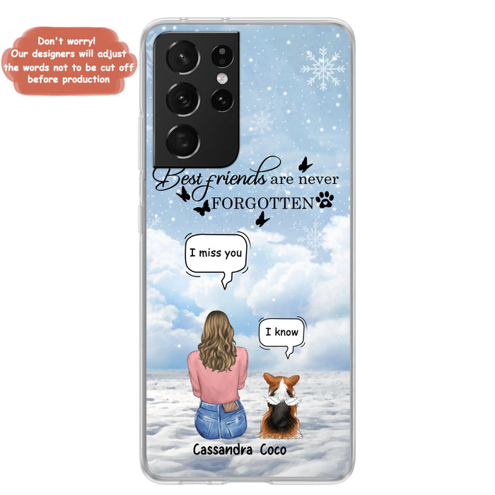 Personalized Memorial Pet Phone Case - Up to 3 Pets - Memorial Gift Idea For Dog/Cat/Rabbits Owners - I Miss You - Case For iPhone/Samsung