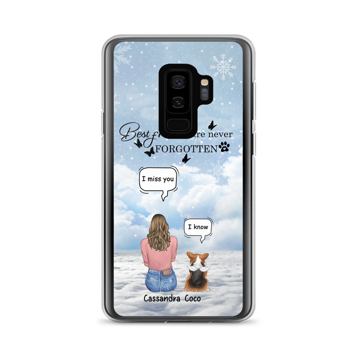 Personalized Memorial Pet Phone Case - Up to 3 Pets - Memorial Gift Idea For Dog/Cat/Rabbits Owners - I Miss You - Case For iPhone/Samsung