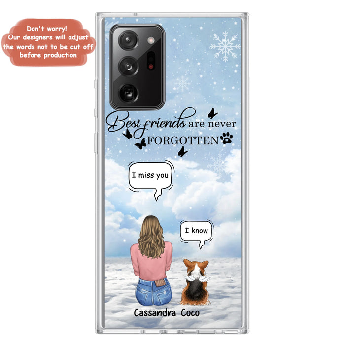 Personalized Memorial Pet Phone Case - Up to 3 Pets - Memorial Gift Idea For Dog/Cat/Rabbits Owners - I Miss You - Case For iPhone/Samsung