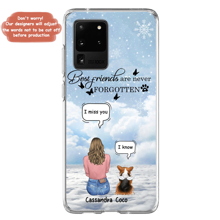 Personalized Memorial Pet Phone Case - Up to 3 Pets - Memorial Gift Idea For Dog/Cat/Rabbits Owners - I Miss You - Case For iPhone/Samsung