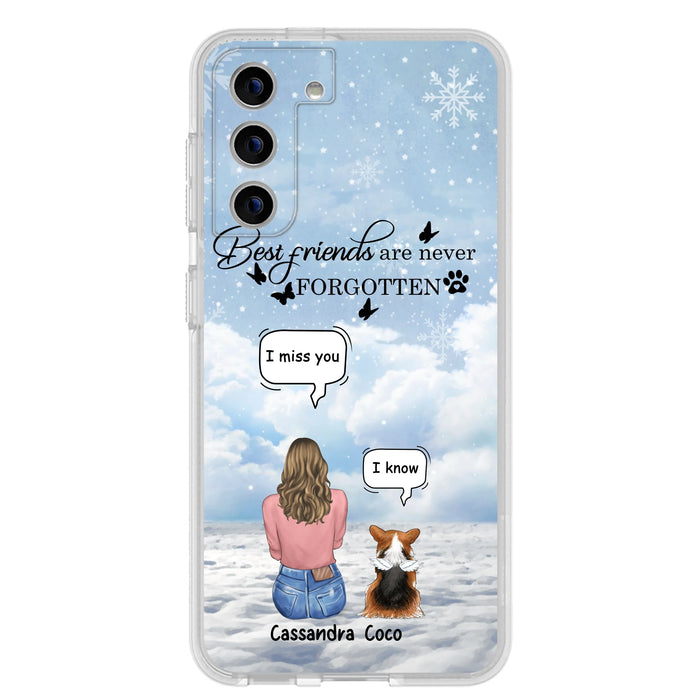 Personalized Memorial Pet Phone Case - Up to 3 Pets - Memorial Gift Idea For Dog/Cat/Rabbits Owners - I Miss You - Case For iPhone/Samsung