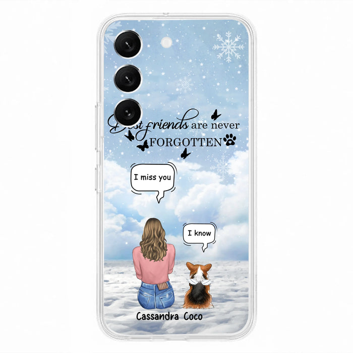 Personalized Memorial Pet Phone Case - Up to 3 Pets - Memorial Gift Idea For Dog/Cat/Rabbits Owners - I Miss You - Case For iPhone/Samsung