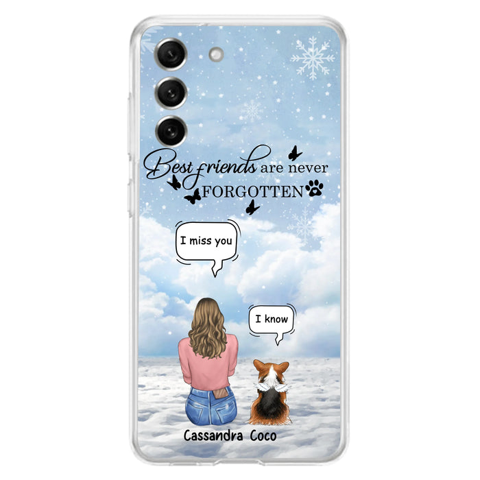 Personalized Memorial Pet Phone Case - Up to 3 Pets - Memorial Gift Idea For Dog/Cat/Rabbits Owners - I Miss You - Case For iPhone/Samsung