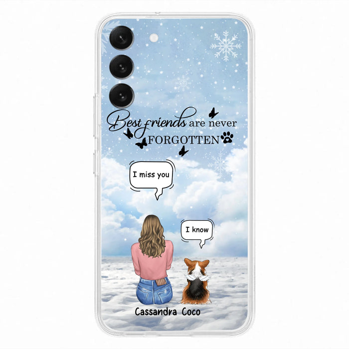 Personalized Memorial Pet Phone Case - Up to 3 Pets - Memorial Gift Idea For Dog/Cat/Rabbits Owners - I Miss You - Case For iPhone/Samsung