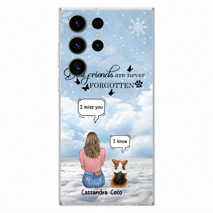 Personalized Memorial Pet Phone Case - Up to 3 Pets - Memorial Gift Idea For Dog/Cat/Rabbits Owners - I Miss You - Case For iPhone/Samsung