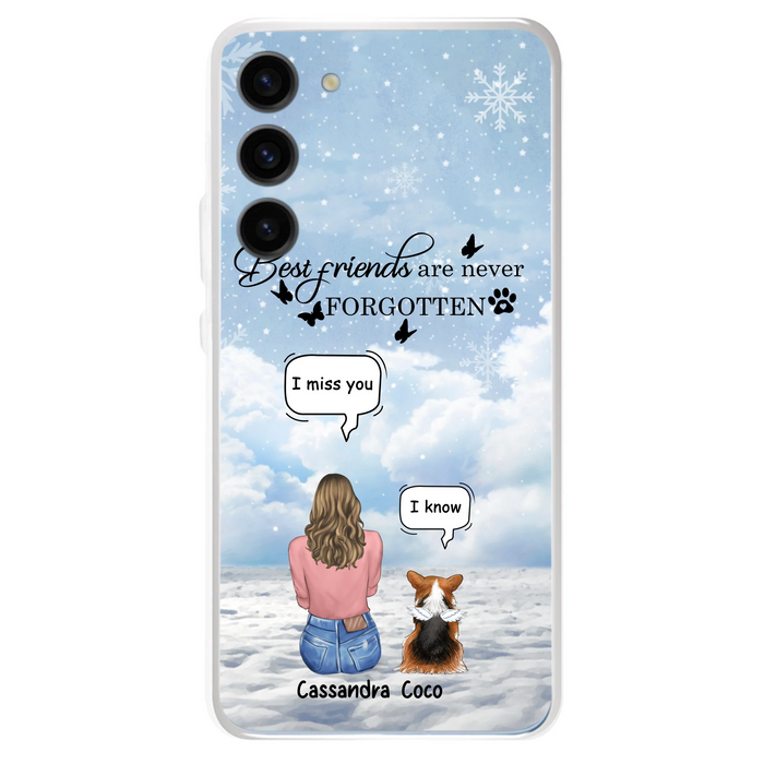 Personalized Memorial Pet Phone Case - Up to 3 Pets - Memorial Gift Idea For Dog/Cat/Rabbits Owners - I Miss You - Case For iPhone/Samsung