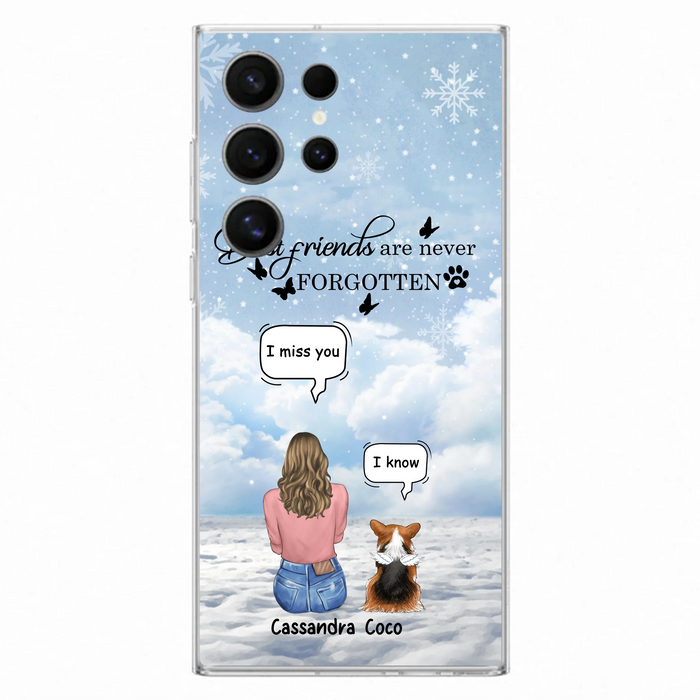 Personalized Memorial Pet Phone Case - Up to 3 Pets - Memorial Gift Idea For Dog/Cat/Rabbits Owners - I Miss You - Case For iPhone/Samsung