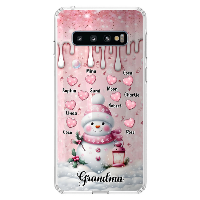 Custom Personalized Snowman Grandma Phone Case - Christmas Gift Idea For Grandma - Up to 10 Kids - Case For iPhone/Samsung - Grandma