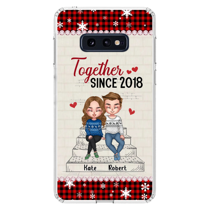 Custom Personalized Christmas Couple Phone Case - Christmas Gift Idea For Couple - Together Since 2018 - Case For iPhone/Samsung