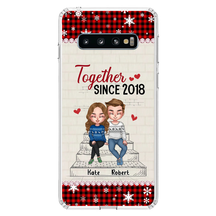 Custom Personalized Christmas Couple Phone Case - Christmas Gift Idea For Couple - Together Since 2018 - Case For iPhone/Samsung