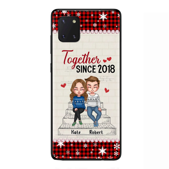 Custom Personalized Christmas Couple Phone Case - Christmas Gift Idea For Couple - Together Since 2018 - Case For iPhone/Samsung