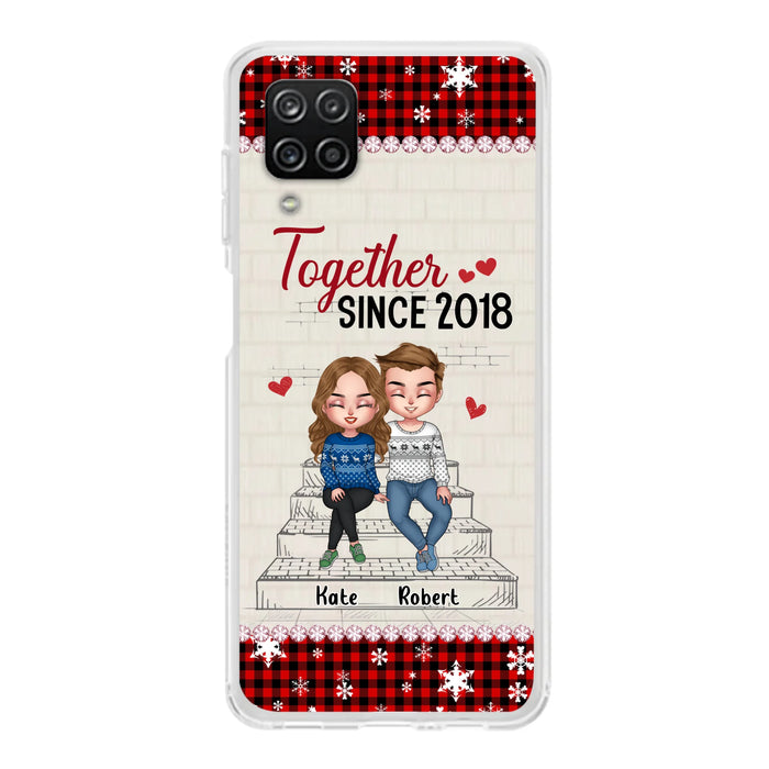 Custom Personalized Christmas Couple Phone Case - Christmas Gift Idea For Couple - Together Since 2018 - Case For iPhone/Samsung
