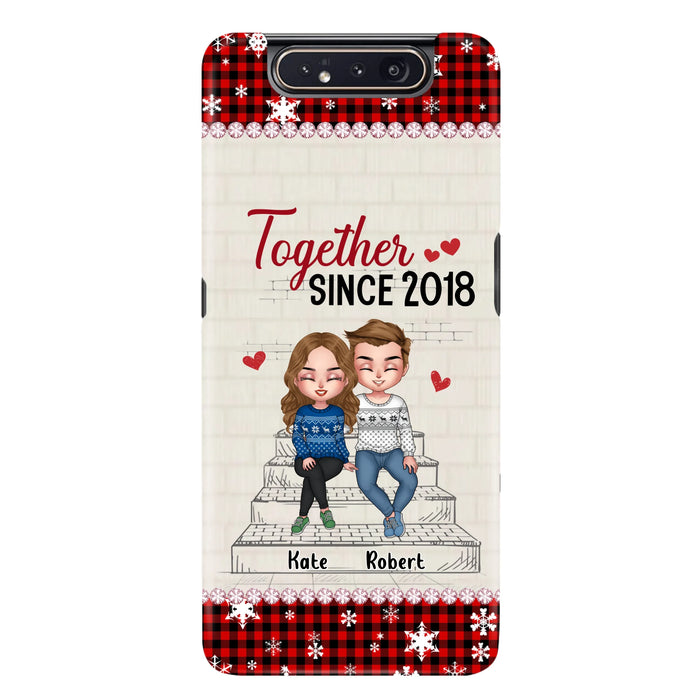 Custom Personalized Christmas Couple Phone Case - Christmas Gift Idea For Couple - Together Since 2018 - Case For iPhone/Samsung