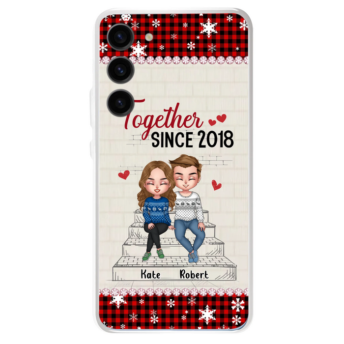 Custom Personalized Christmas Couple Phone Case - Christmas Gift Idea For Couple - Together Since 2018 - Case For iPhone/Samsung