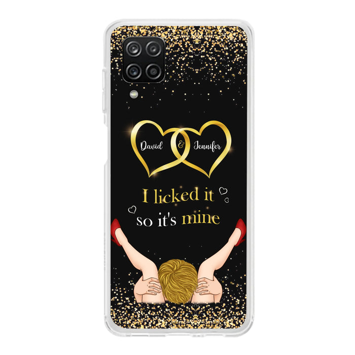 Custom Personalized Couple Phone Case - Gift Idea For Couple/Valentines Day - I Licked It So It's Mine - Case For iPhone/Samsung