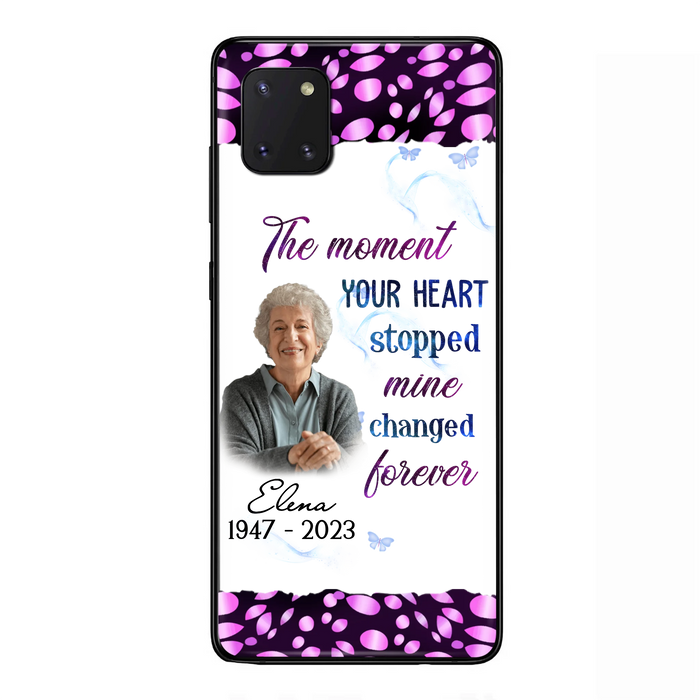 Custom Personalized Memorial Photo Phone Case - Memorial Gift For Family Member - Upload Photo - Case For iPhone/Samsung - The Moment Your Heart Stopped Mine Changed Forever