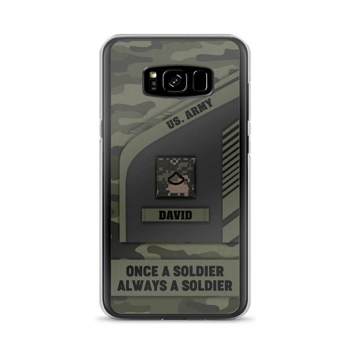 Custom Personalized Veteran Phone Case - Gift Idea For Veteran/Veterans Day - Once A Soldier Always A Soldier - Case for iPhone/Samsung