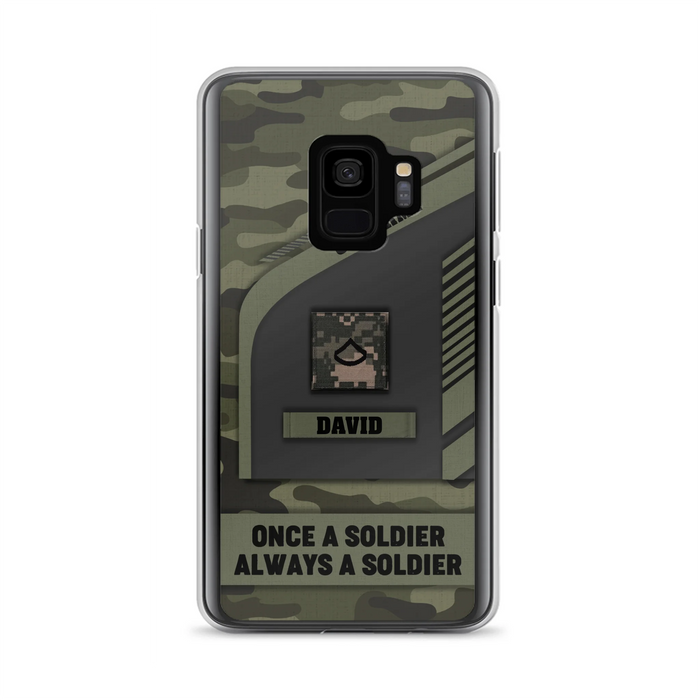 Custom Personalized Veteran Phone Case - Gift Idea For Veteran/Veterans Day - Once A Soldier Always A Soldier - Case for iPhone/Samsung