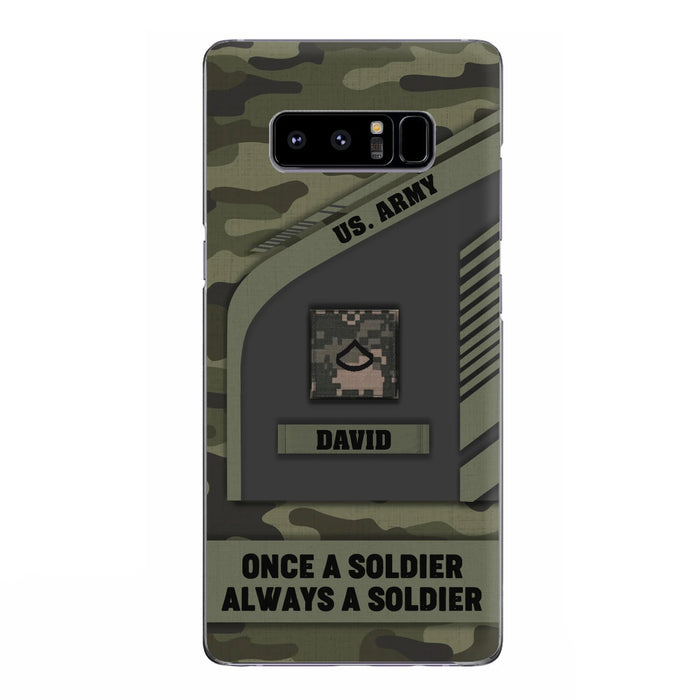 Custom Personalized Veteran Phone Case - Gift Idea For Veteran/Veterans Day - Once A Soldier Always A Soldier - Case for iPhone/Samsung