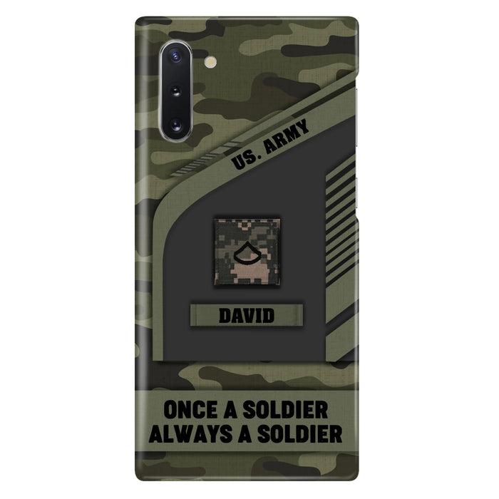 Custom Personalized Veteran Phone Case - Gift Idea For Veteran/Veterans Day - Once A Soldier Always A Soldier - Case for iPhone/Samsung