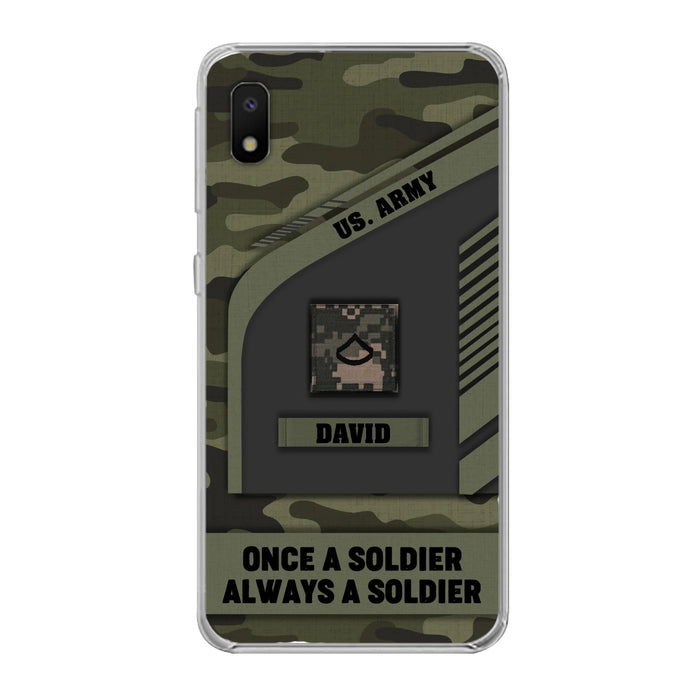 Custom Personalized Veteran Phone Case - Gift Idea For Veteran/Veterans Day - Once A Soldier Always A Soldier - Case for iPhone/Samsung