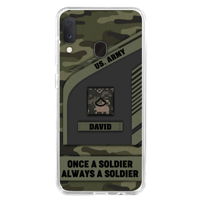 Custom Personalized Veteran Phone Case - Gift Idea For Veteran/Veterans Day - Once A Soldier Always A Soldier - Case for iPhone/Samsung