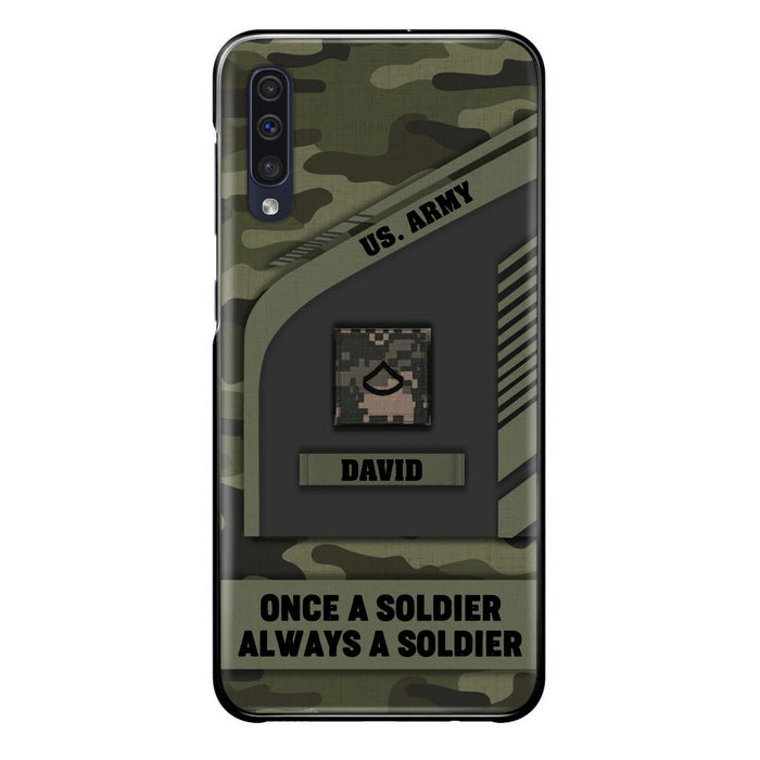 Custom Personalized Veteran Phone Case - Gift Idea For Veteran/Veterans Day - Once A Soldier Always A Soldier - Case for iPhone/Samsung