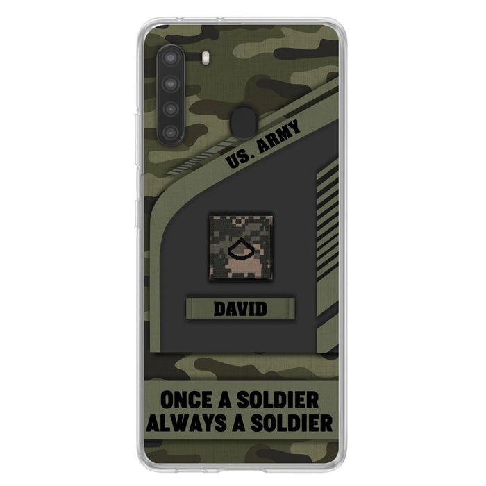 Custom Personalized Veteran Phone Case - Gift Idea For Veteran/Veterans Day - Once A Soldier Always A Soldier - Case for iPhone/Samsung