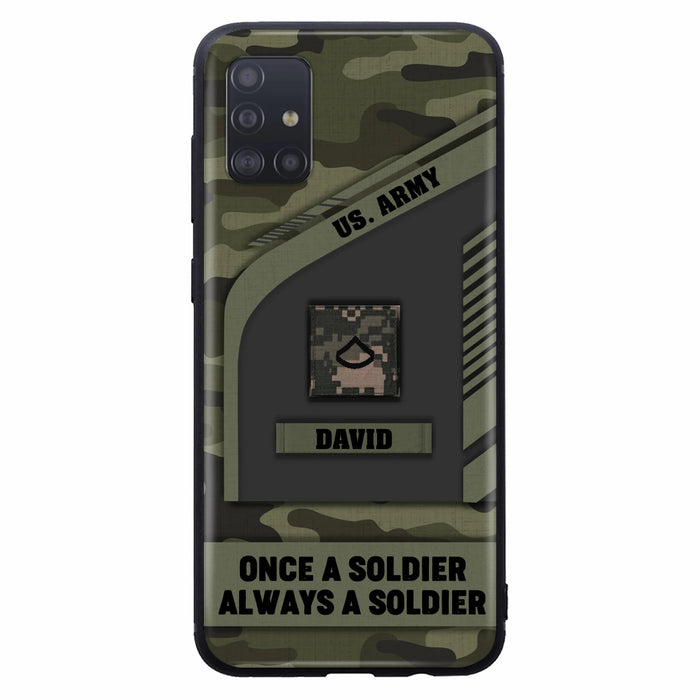 Custom Personalized Veteran Phone Case - Gift Idea For Veteran/Veterans Day - Once A Soldier Always A Soldier - Case for iPhone/Samsung