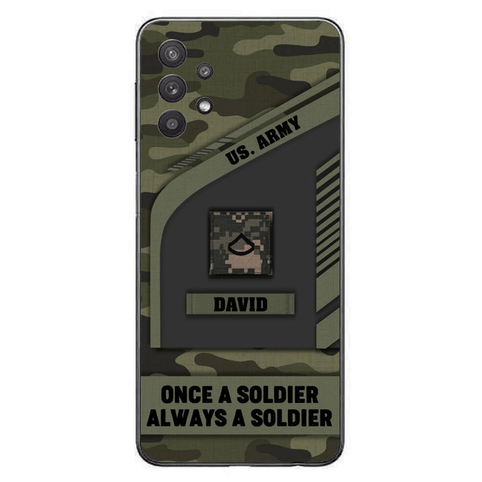 Custom Personalized Veteran Phone Case - Gift Idea For Veteran/Veterans Day - Once A Soldier Always A Soldier - Case for iPhone/Samsung