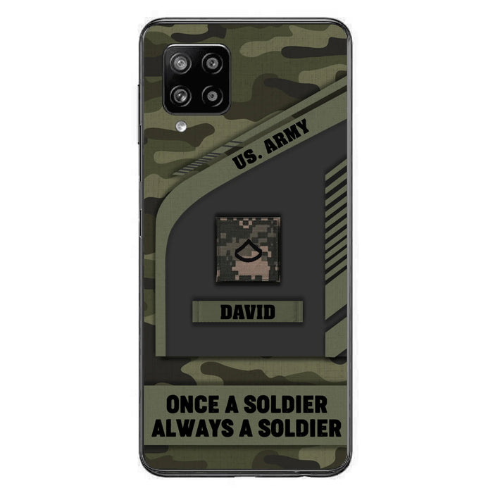 Custom Personalized Veteran Phone Case - Gift Idea For Veteran/Veterans Day - Once A Soldier Always A Soldier - Case for iPhone/Samsung