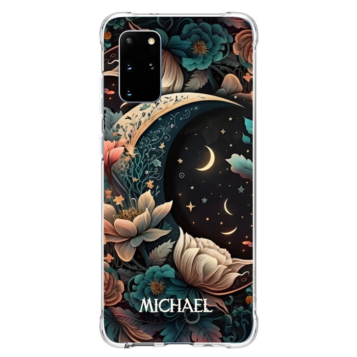Custom Personalized Cottagecore Floral Sun Moon Stars Phone Case -  Case For iPhone/Samsung